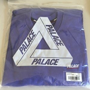 Palace purple sweatshirt.